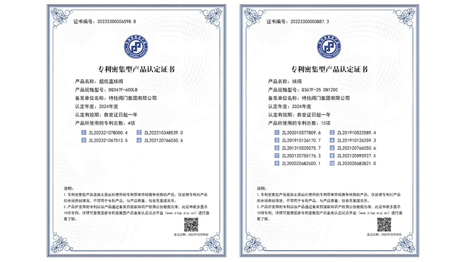 特技阀门集团荣登2024专利密集型产品榜单，创新实力再获认可